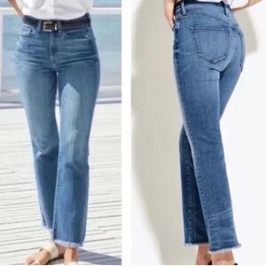 AYR Jeans Womens The Bomb Pop Medium Wash Denim High Rise Raw Hem Size 29 L